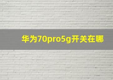 华为70pro5g开关在哪