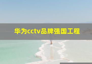 华为cctv品牌强国工程