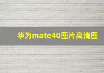 华为mate40图片高清图