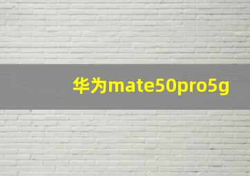 华为mate50pro5g