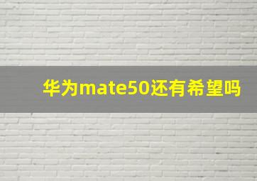 华为mate50还有希望吗