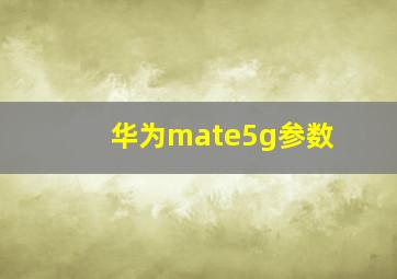 华为mate5g参数