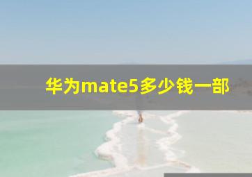 华为mate5多少钱一部