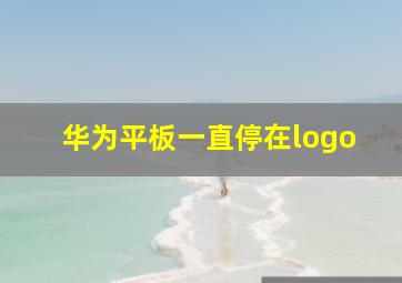 华为平板一直停在logo