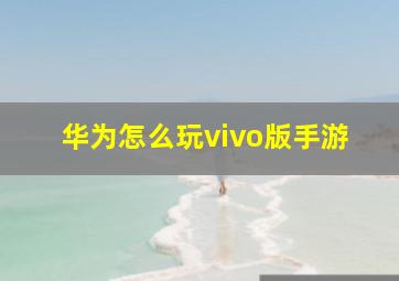 华为怎么玩vivo版手游