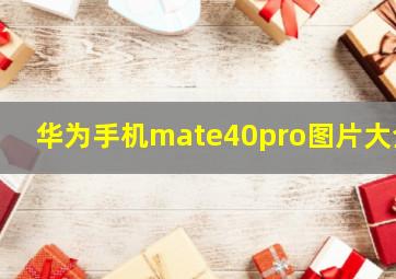 华为手机mate40pro图片大全