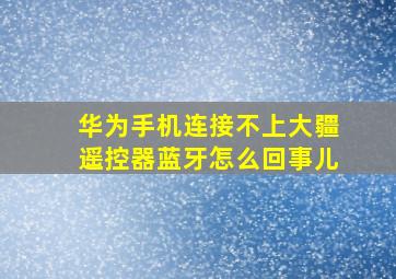 华为手机连接不上大疆遥控器蓝牙怎么回事儿