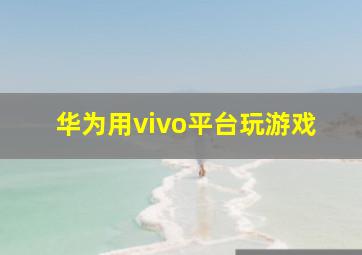 华为用vivo平台玩游戏