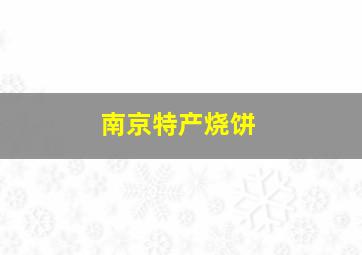 南京特产烧饼