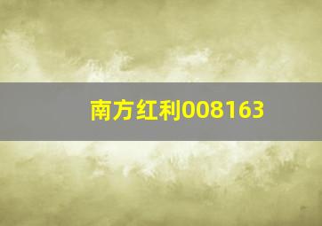 南方红利008163