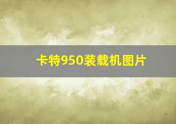 卡特950装载机图片