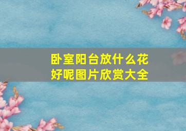 卧室阳台放什么花好呢图片欣赏大全