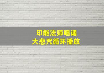 印能法师唱诵大悲咒循环播放