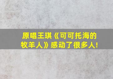 原唱王琪《可可托海的牧羊人》感动了很多人!