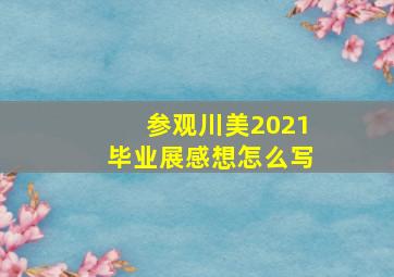 参观川美2021毕业展感想怎么写