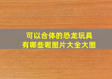 可以合体的恐龙玩具有哪些呢图片大全大图