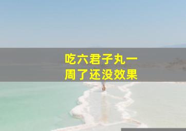 吃六君子丸一周了还没效果