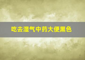 吃去湿气中药大便黑色