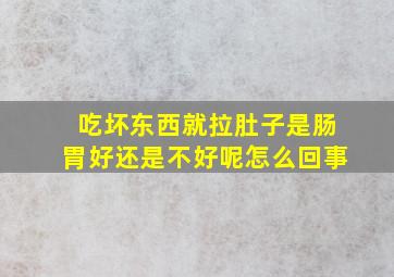 吃坏东西就拉肚子是肠胃好还是不好呢怎么回事