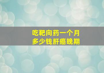 吃靶向药一个月多少钱肝癌晚期