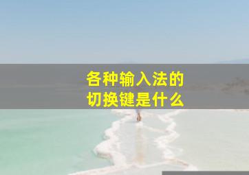 各种输入法的切换键是什么