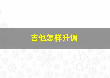 吉他怎样升调