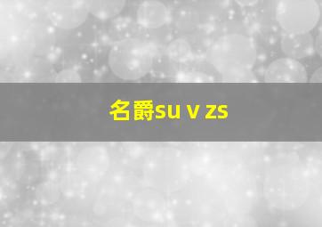 名爵suⅴzs