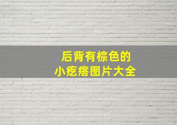 后背有棕色的小疙瘩图片大全