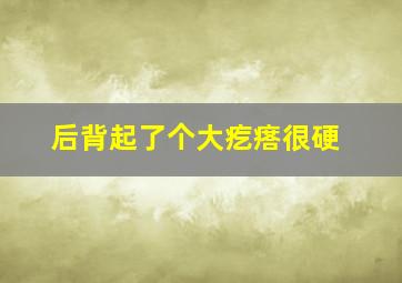 后背起了个大疙瘩很硬