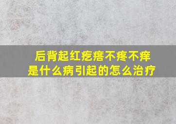 后背起红疙瘩不疼不痒是什么病引起的怎么治疗