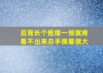 后背长个疙瘩一按就疼看不出来总手摸着很大