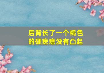 后背长了一个褐色的硬疙瘩没有凸起