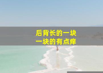 后背长的一块一块的有点痒