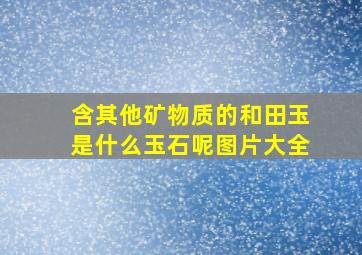 含其他矿物质的和田玉是什么玉石呢图片大全