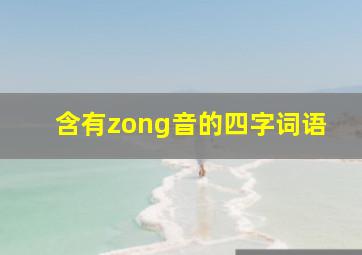 含有zong音的四字词语