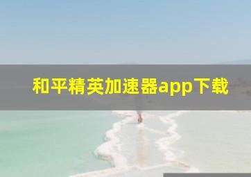 和平精英加速器app下载