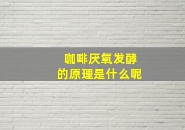 咖啡厌氧发酵的原理是什么呢