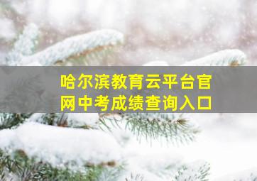 哈尔滨教育云平台官网中考成绩查询入口