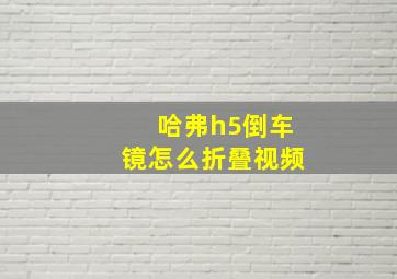 哈弗h5倒车镜怎么折叠视频