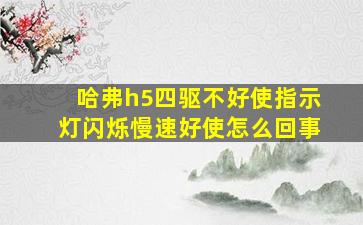 哈弗h5四驱不好使指示灯闪烁慢速好使怎么回事