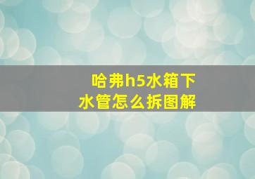 哈弗h5水箱下水管怎么拆图解