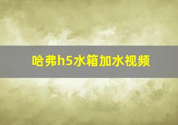 哈弗h5水箱加水视频