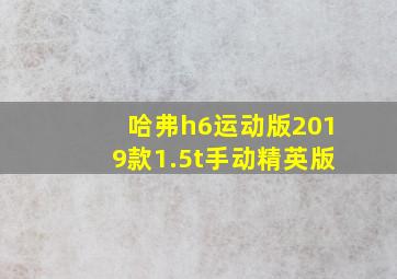 哈弗h6运动版2019款1.5t手动精英版