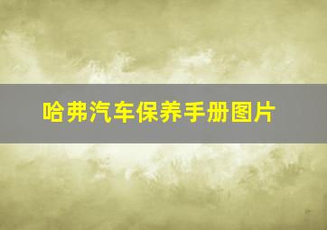 哈弗汽车保养手册图片