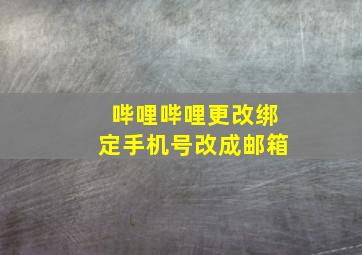 哔哩哔哩更改绑定手机号改成邮箱