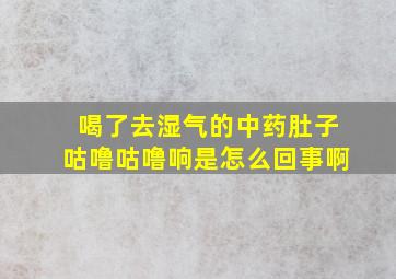 喝了去湿气的中药肚子咕噜咕噜响是怎么回事啊