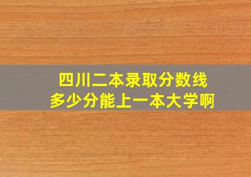 四川二本录取分数线多少分能上一本大学啊