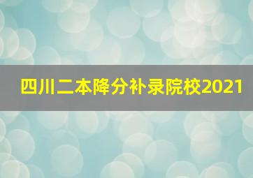 四川二本降分补录院校2021