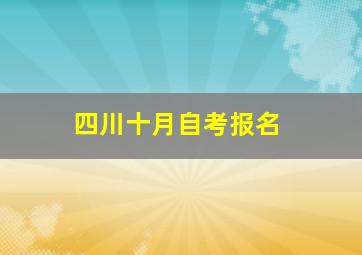 四川十月自考报名