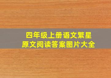 四年级上册语文繁星原文阅读答案图片大全